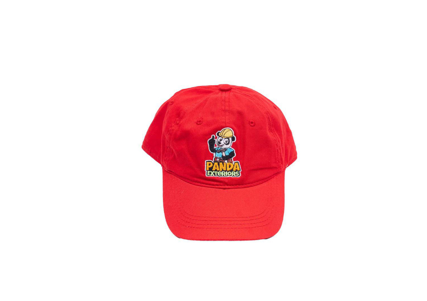 Panda Baseball Hat (Adjustable Buckle) - Red
